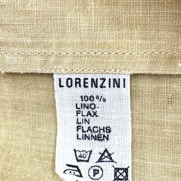 Lorenzini Linen Button Up Shirt Barneys New York Yellow Summer - Picture 5 of 7